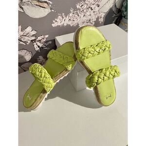 Marc Fisher Lime Green Jaimie Slide-on Espadrille Sandals